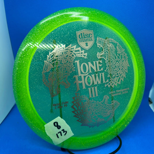 8-Discmania lone howl 3 metal flake c-line pd yellow plate with silver foil 173g