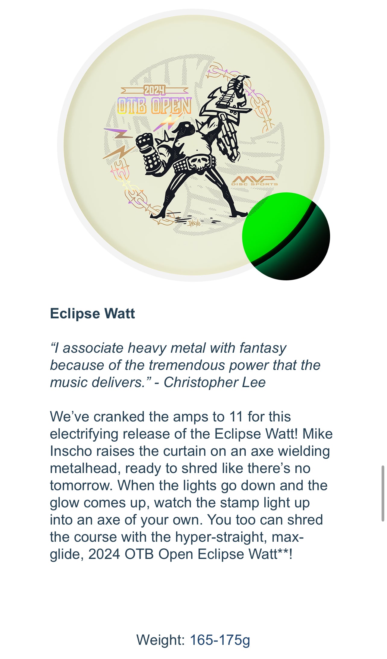 Otb open mvp eclipse watts