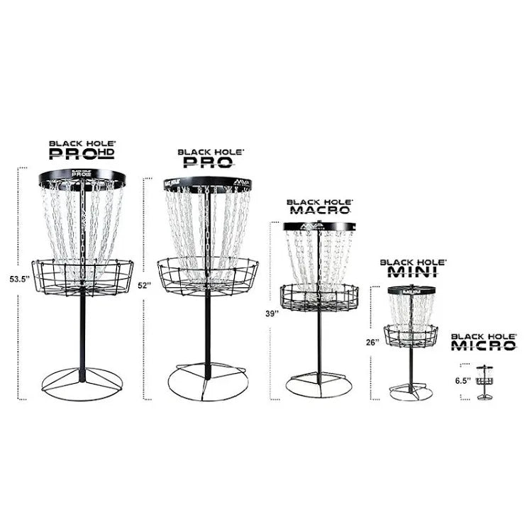 MVP Black Hole Pro HD 24-Chain Portable Disc Golf Basket Target